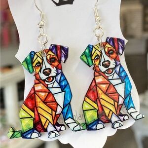 Colorful Dog Earrings